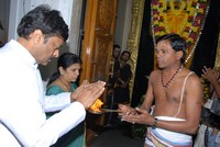 Chiru Visit Film Nagar Temple Photos